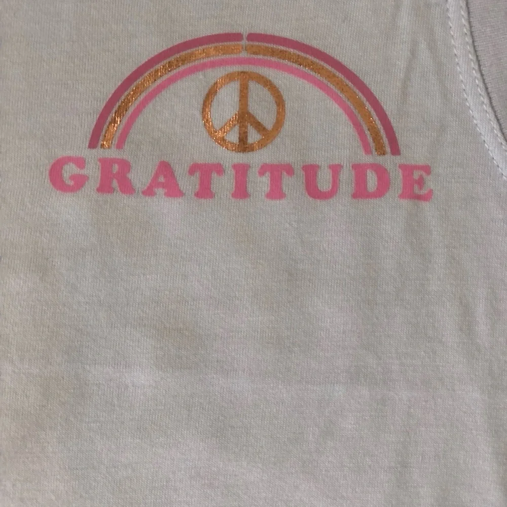 SPIRITUAL GANGSTER "My Attitude Is Gratitude" White Crop Tee Sz XS - Picture 7 of 7